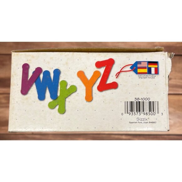 NEW Sizzix Lollipop Uppercase Alphabet Set With 26 Dies 38-1000 - Picture 3 of 6